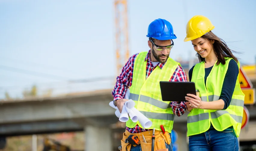 Técnico en Construcción trabajando